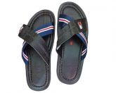 Chinelo Masculino Couro Tommy Hilfiger Preto