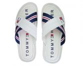 Chinelo Masculino Couro Tommy Hilfiger Branco